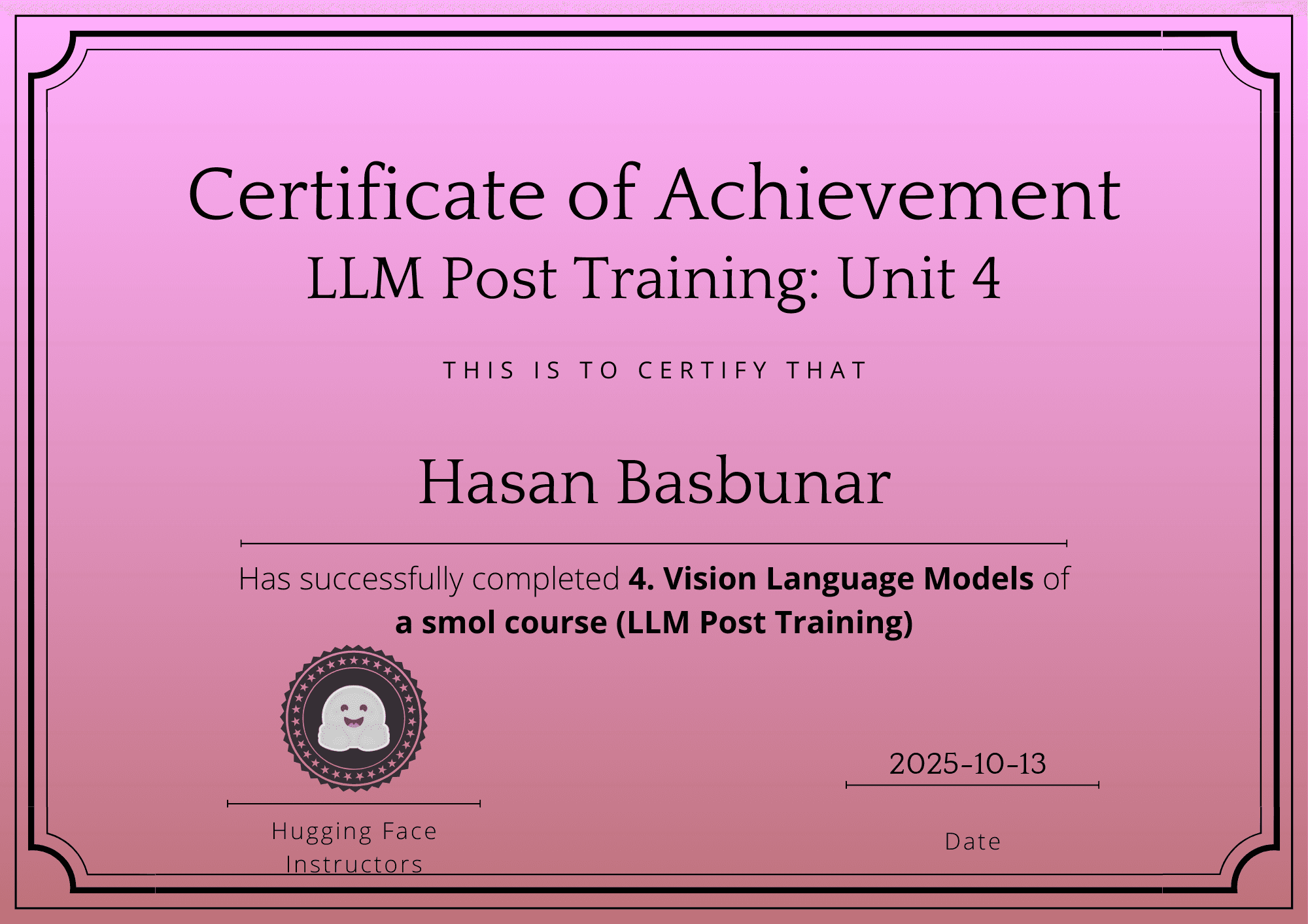 AI Engineering certificate · 2025