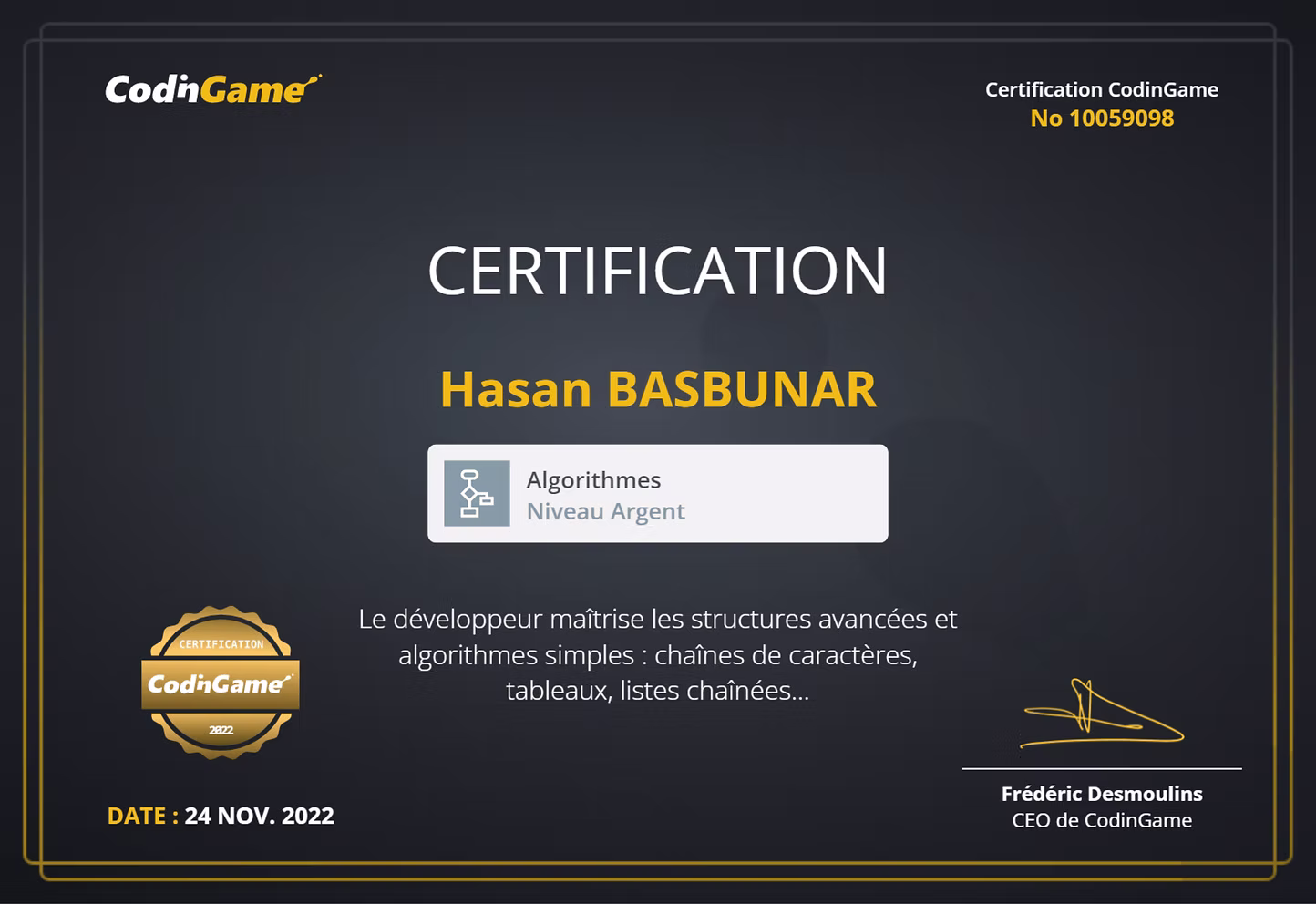 Data Science certification