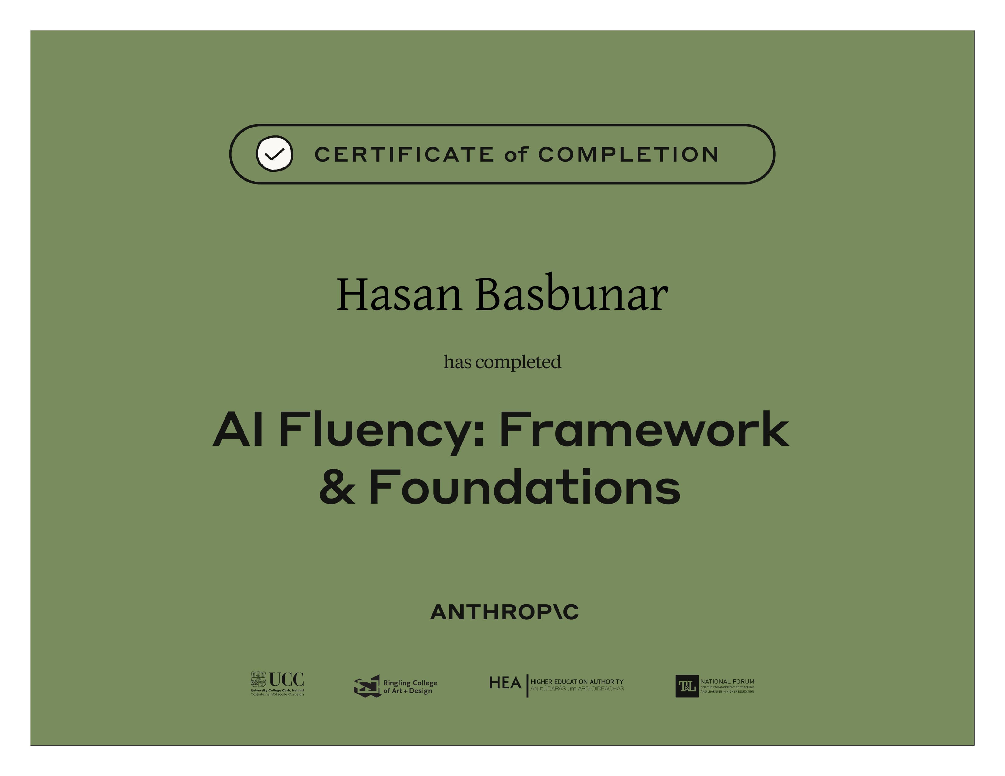 AI Engineering certificate